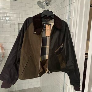 Barbour Women’s Arlene Waxed Jacket Sz M